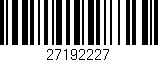 Código de barras (EAN, GTIN, SKU, ISBN): '27192227'