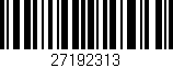 Código de barras (EAN, GTIN, SKU, ISBN): '27192313'