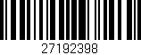 Código de barras (EAN, GTIN, SKU, ISBN): '27192398'