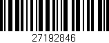 Código de barras (EAN, GTIN, SKU, ISBN): '27192846'
