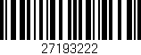 Código de barras (EAN, GTIN, SKU, ISBN): '27193222'