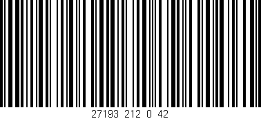 Código de barras (EAN, GTIN, SKU, ISBN): '27193_212_0_42'