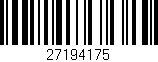 Código de barras (EAN, GTIN, SKU, ISBN): '27194175'
