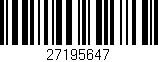 Código de barras (EAN, GTIN, SKU, ISBN): '27195647'