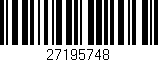Código de barras (EAN, GTIN, SKU, ISBN): '27195748'
