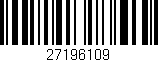 Código de barras (EAN, GTIN, SKU, ISBN): '27196109'