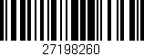 Código de barras (EAN, GTIN, SKU, ISBN): '27198260'