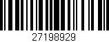 Código de barras (EAN, GTIN, SKU, ISBN): '27198929'
