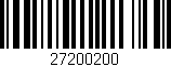 Código de barras (EAN, GTIN, SKU, ISBN): '27200200'