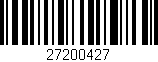 Código de barras (EAN, GTIN, SKU, ISBN): '27200427'