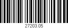 Código de barras (EAN, GTIN, SKU, ISBN): '27203.05'
