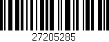 Código de barras (EAN, GTIN, SKU, ISBN): '27205285'