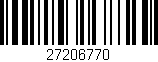 Código de barras (EAN, GTIN, SKU, ISBN): '27206770'