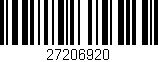 Código de barras (EAN, GTIN, SKU, ISBN): '27206920'