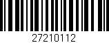 Código de barras (EAN, GTIN, SKU, ISBN): '27210112'