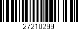 Código de barras (EAN, GTIN, SKU, ISBN): '27210299'