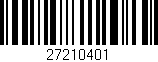 Código de barras (EAN, GTIN, SKU, ISBN): '27210401'