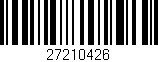 Código de barras (EAN, GTIN, SKU, ISBN): '27210426'