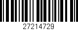 Código de barras (EAN, GTIN, SKU, ISBN): '27214729'