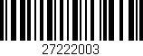 Código de barras (EAN, GTIN, SKU, ISBN): '27222003'
