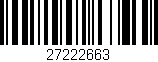Código de barras (EAN, GTIN, SKU, ISBN): '27222663'