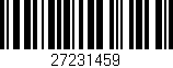 Código de barras (EAN, GTIN, SKU, ISBN): '27231459'
