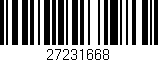 Código de barras (EAN, GTIN, SKU, ISBN): '27231668'