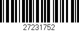 Código de barras (EAN, GTIN, SKU, ISBN): '27231752'