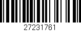 Código de barras (EAN, GTIN, SKU, ISBN): '27231761'