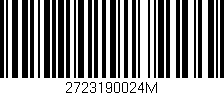 Código de barras (EAN, GTIN, SKU, ISBN): '2723190024M'