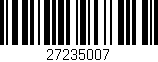 Código de barras (EAN, GTIN, SKU, ISBN): '27235007'