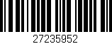 Código de barras (EAN, GTIN, SKU, ISBN): '27235952'