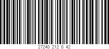 Código de barras (EAN, GTIN, SKU, ISBN): '27240_212_0_42'