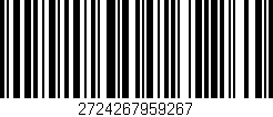 Código de barras (EAN, GTIN, SKU, ISBN): '2724267959267'