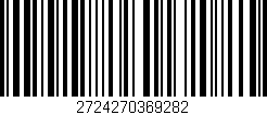 Código de barras (EAN, GTIN, SKU, ISBN): '2724270369282'