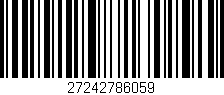 Código de barras (EAN, GTIN, SKU, ISBN): '27242786059'