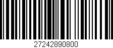 Código de barras (EAN, GTIN, SKU, ISBN): '27242890800'