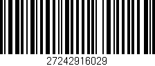 Código de barras (EAN, GTIN, SKU, ISBN): '27242916029'