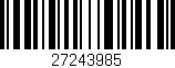 Código de barras (EAN, GTIN, SKU, ISBN): '27243985'