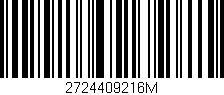 Código de barras (EAN, GTIN, SKU, ISBN): '2724409216M'