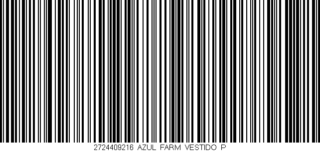 Código de barras (EAN, GTIN, SKU, ISBN): '2724409216_AZUL_FARM_VESTIDO_P'