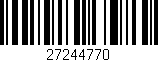 Código de barras (EAN, GTIN, SKU, ISBN): '27244770'