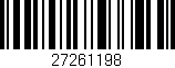 Código de barras (EAN, GTIN, SKU, ISBN): '27261198'