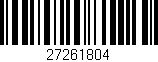 Código de barras (EAN, GTIN, SKU, ISBN): '27261804'