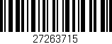 Código de barras (EAN, GTIN, SKU, ISBN): '27263715'