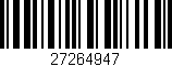 Código de barras (EAN, GTIN, SKU, ISBN): '27264947'