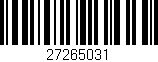 Código de barras (EAN, GTIN, SKU, ISBN): '27265031'