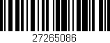 Código de barras (EAN, GTIN, SKU, ISBN): '27265086'