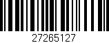 Código de barras (EAN, GTIN, SKU, ISBN): '27265127'