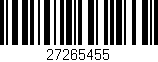 Código de barras (EAN, GTIN, SKU, ISBN): '27265455'